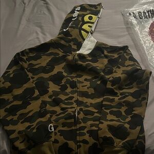 Bape Camouflage Full-Zip Bomber Jacket